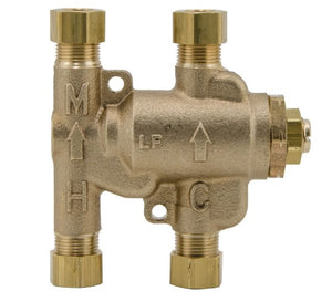 Watts 1070 4 Port Thermostatic Mixing valve 3/8" compression undersink hook up LF 80f-120f