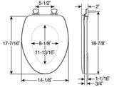 Bemis/Church 585EC-000 (1500EC) Elongated Easy Clean Closed Front Wood Toilet Seat White