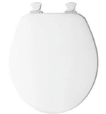 Bemis/Church 540EC-000 Round Easy Clean Closed Front Wood Toilet Seat White