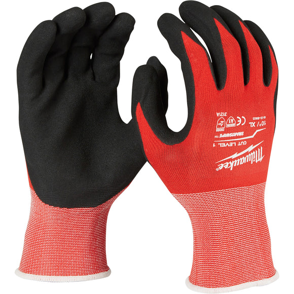 Milwaukee 48-22-8902  Cut 1 Dipped Gloves, Large