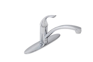 Gerber G0040010 Viper Single-Handle Kitchen Faucet With Deck Plate Chrome 1.75 GPM