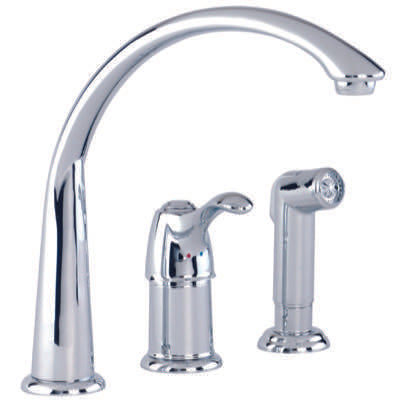 Gerber G0040103 Allerton One Handle High Arc With Spray Kitchen Faucet Chrome 2.2 GPM With 1.75 GPM Aerator