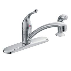 Moen 67430 Chateau One Handle Kitchen Faucet With Side Spray Chrome