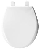 Bemis/Church 200E4-000 (300E4-000) Affinity Round Whisper Close Plastic Toilet Seat With Precision Fit White