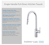 Gerber D454058BB Parma Pull-Down Spout With Snapback Retraction Kitchen Faucet Brushed Bronze 1.75 GPM