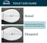 Bemis/Church 540EC-000 Round Easy Clean Closed Front Wood Toilet Seat White